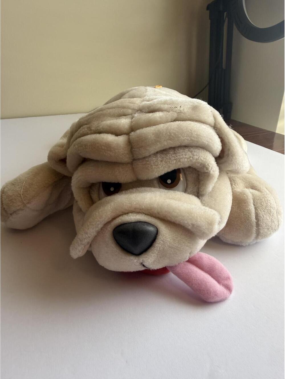 Vintage Classic Toy Co Tan Wrinkly Dog Plush Puppy